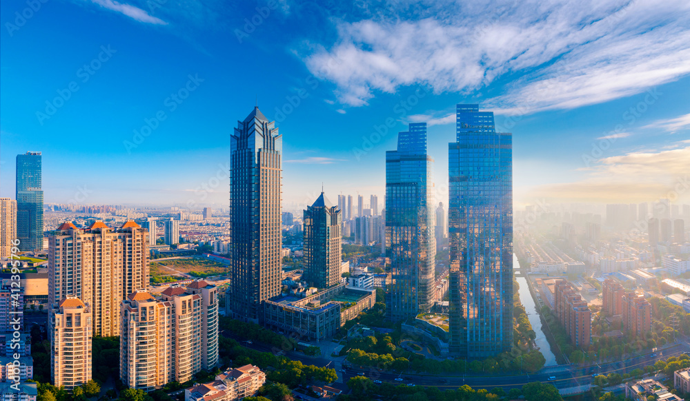 Fototapeta premium Urban scenery of Suzhou, Jiangsu Province, China