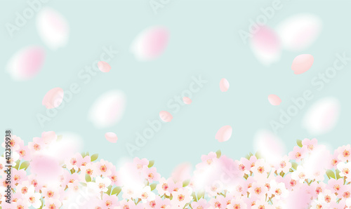 ふわふわ舞う桜 © ヨーグル