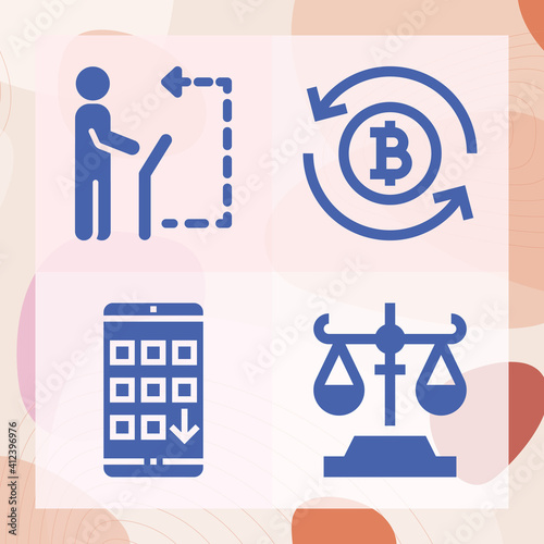Simple set of analysis related filled icons