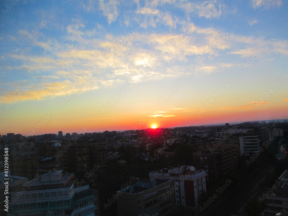 Sunset over Madrid