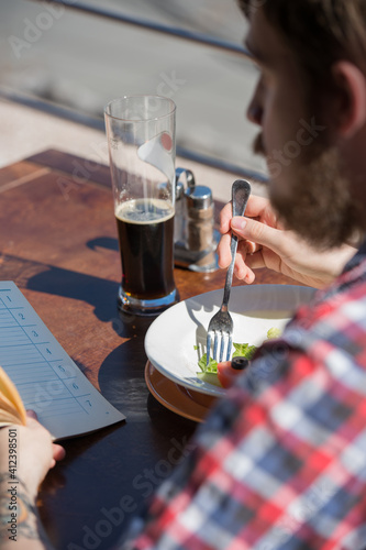 Man hipster book diary photo