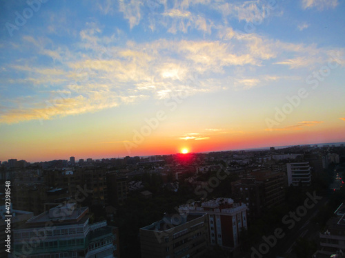 Sunset over Madrid