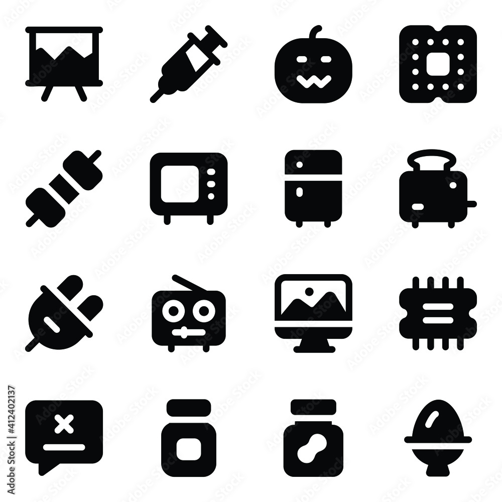 Solid Icons of Hardware and Technology
Solid Icons of Hardware and Technology