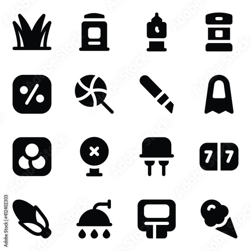 
Set of British Culture Solid Icons
