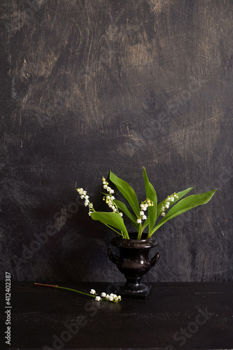 flowers Lily of the valley Convallaria majalis in vase