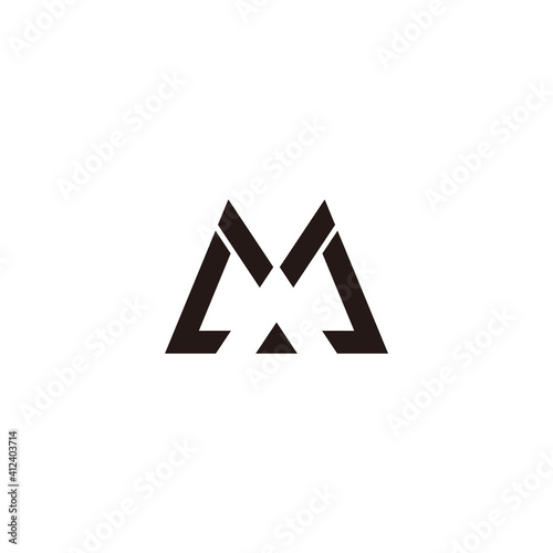 Free Download abstract letter m triangle simple geometric mosaic flat logo vector - GFXLoad