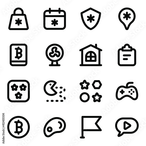 
Set of Shopping Glyph Icons
