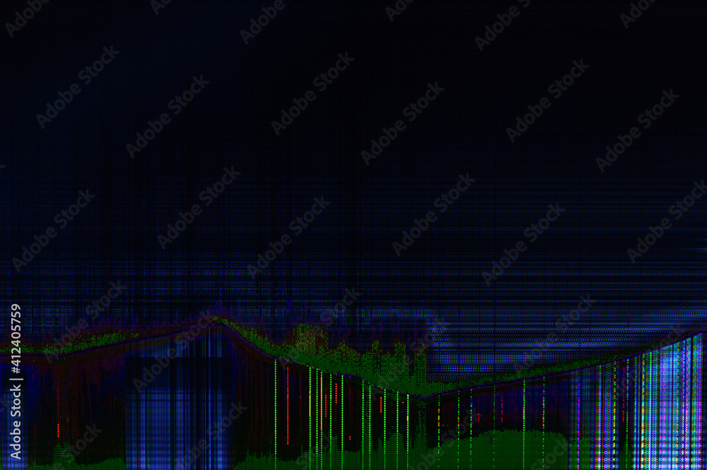dark abstract digital background: damaged screen matrix with interference of monitor and camera matrices dark abstract digital background: damaged screen matrix with interference of monitor and camera matrices