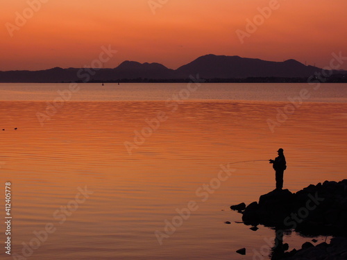 Fisherman in the Evening, Japan