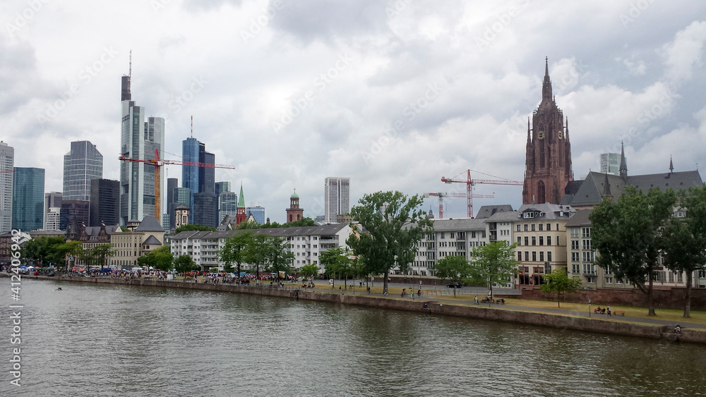 Landscape of Frankfurt on Main River Landscape of Frankfurt on Main River