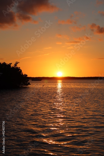 sunset over the sea