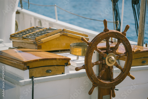Woodden rudder photo