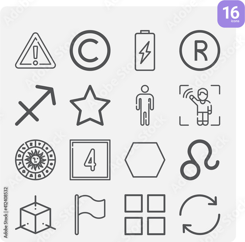 Simple set of symbolism related lineal icons.