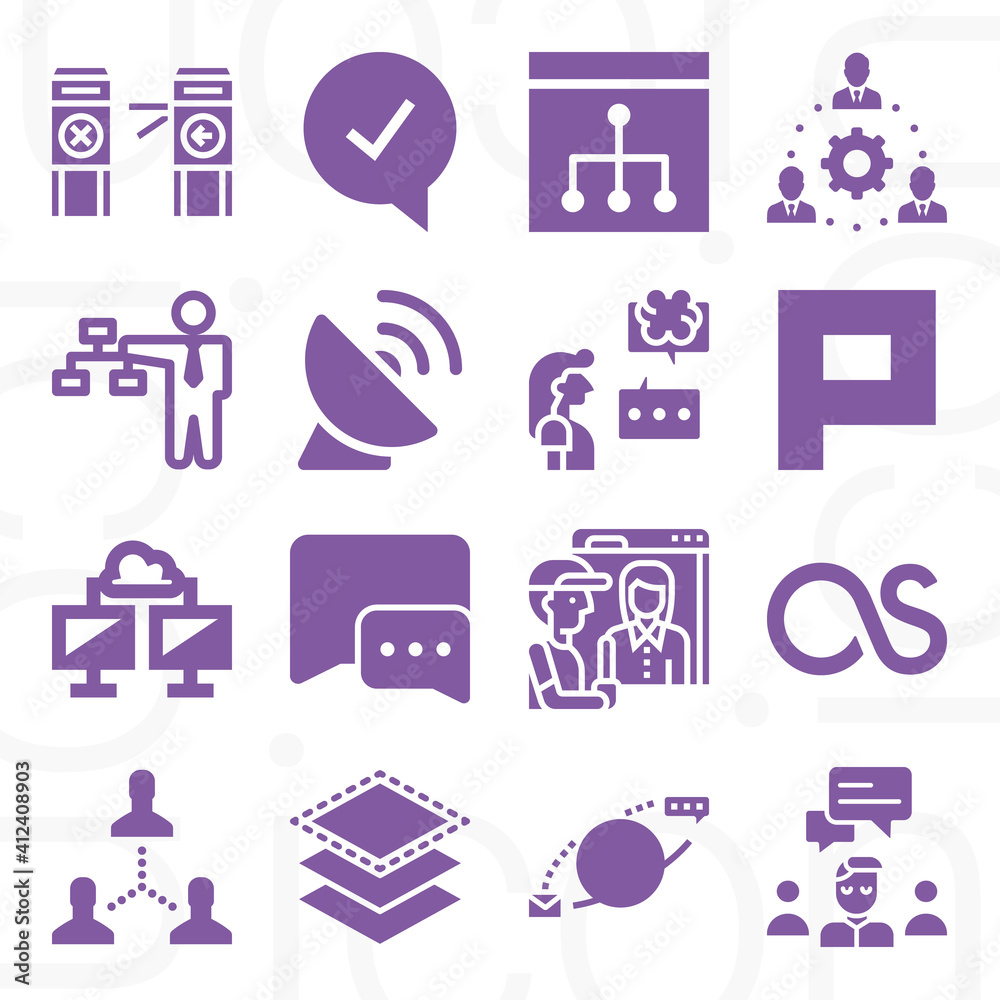 16 pack of protocols filled web icons set 16 pack of protocols filled web icons set