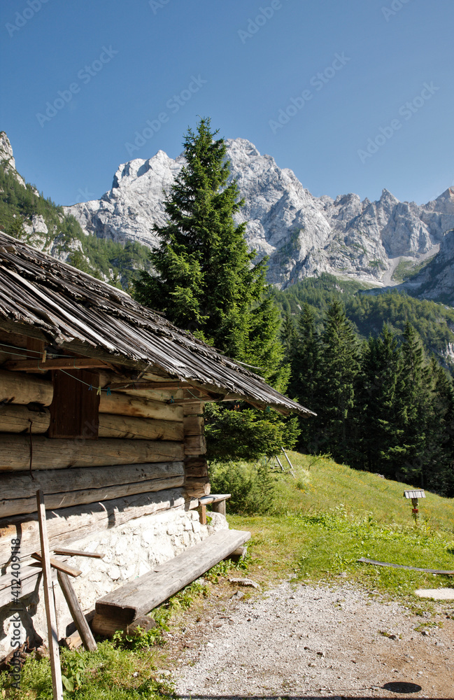 Old wooden mountain house Old wooden mountain house