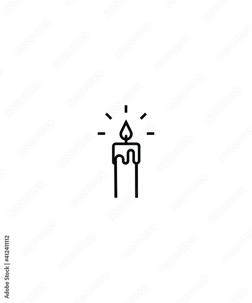 candle icon,vector best line icon. candle icon,vector best line icon.