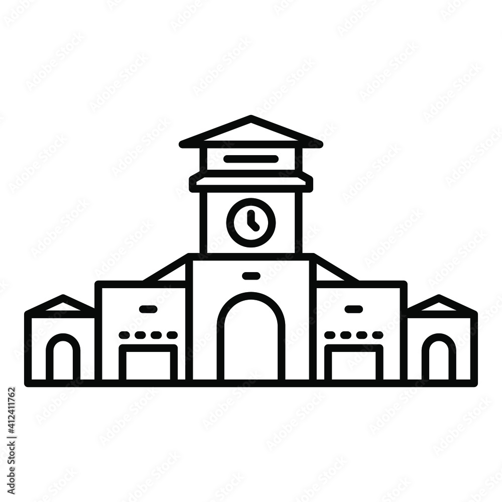 Ben Thanh Market Line Icon. Simple Outline Style For Web And App. Ho Chi  Minh City, Vietnam. The Entrance Of Saigon Central Market. Vector  Illustration On White Background. Eps 10 Stock 벡터 |