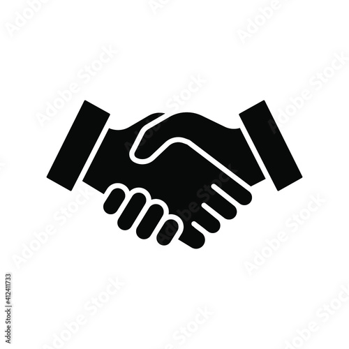 Shake hand glyph icon. Simple solid style for web and app. Handshake, hands, partnership, business concept. Vector illustration isolated on white background. EPS 10
