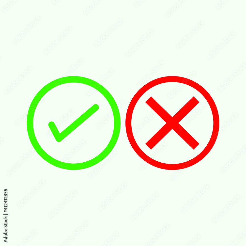 tick and cross tick and cross