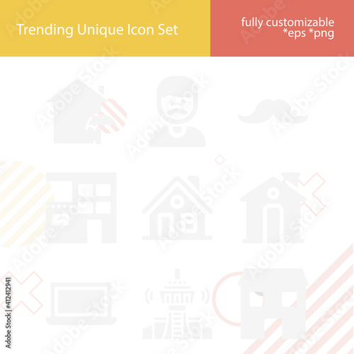 Simple set of imaginary related filled icons.