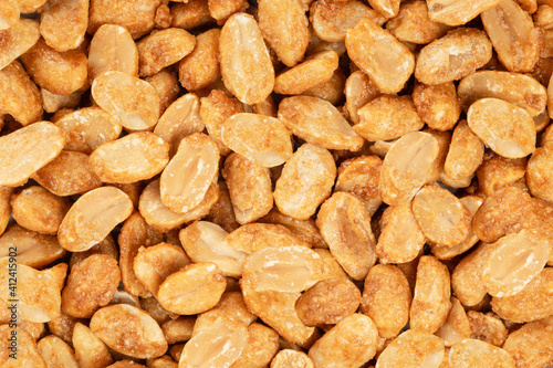 background of roasted peanuts in caramel