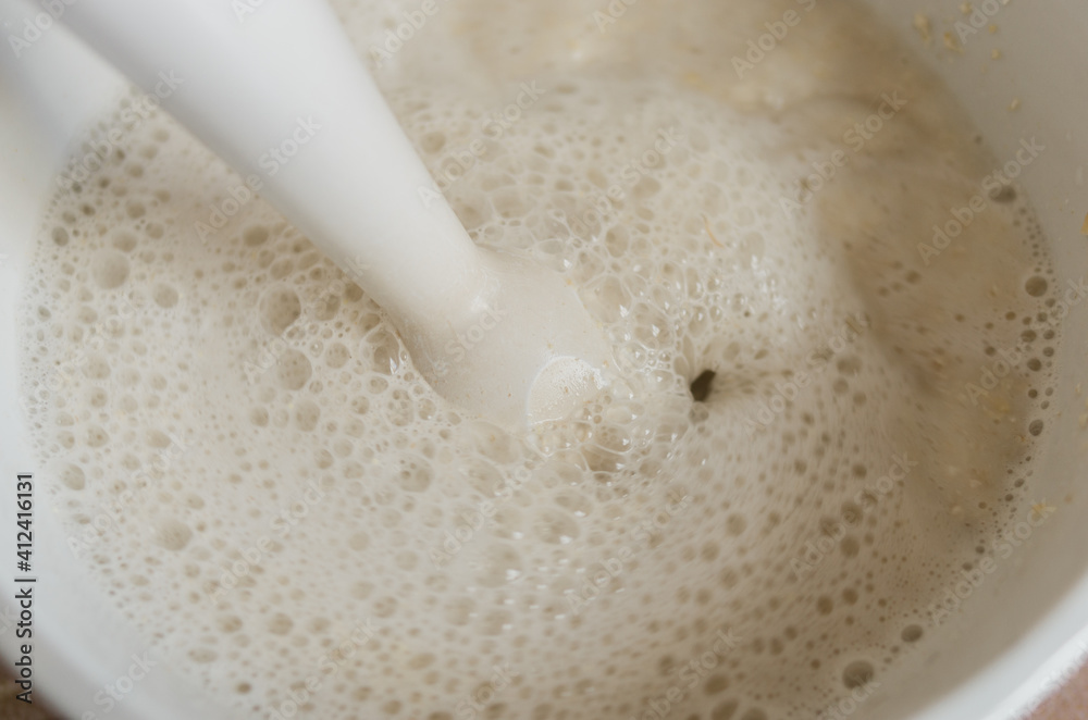 Oat milk mixing Oat milk mixing