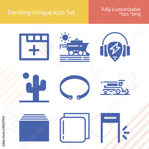 Simple set of alloy related filled icons.