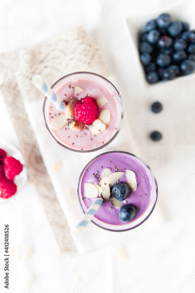 Blueberry and raspberry smoothie Blueberry and raspberry smoothie