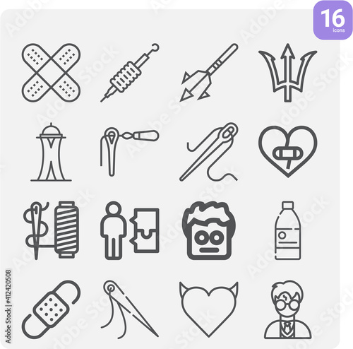 Simple set of provoke related lineal icons.