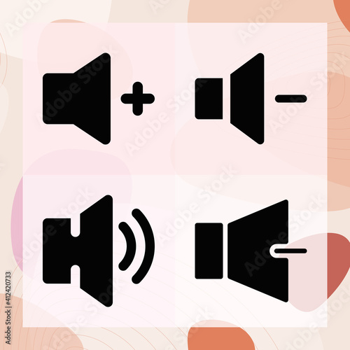 Simple set of cubic measure related filled icons
