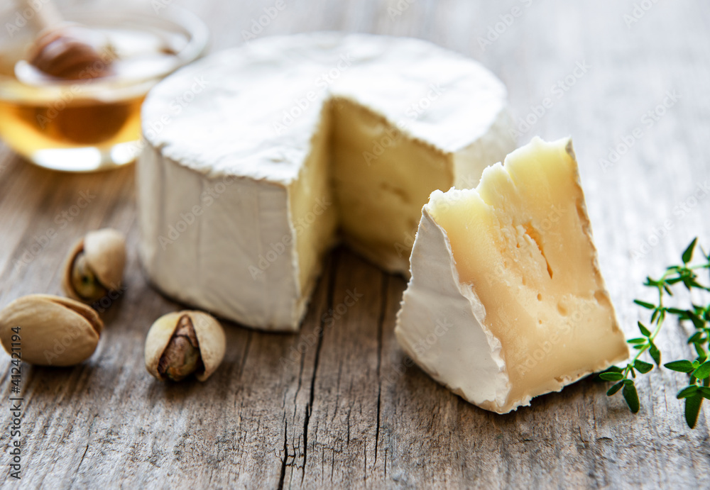 Camembert cheese with snacks Camembert cheese with snacks