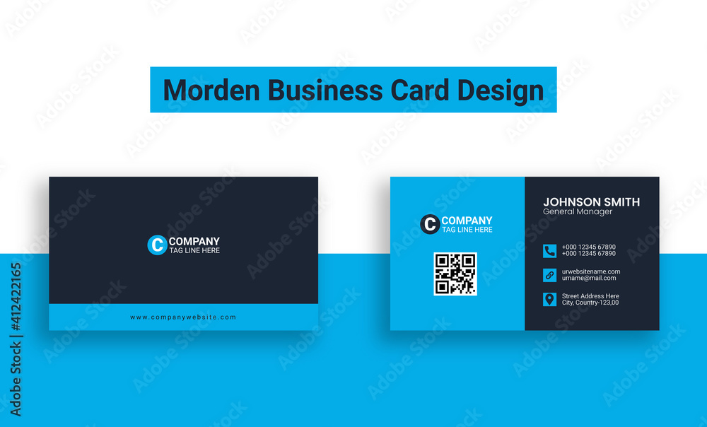Modern business card design, double side business card design template, print ready template file Modern business card design, double side business card design template, print ready template file