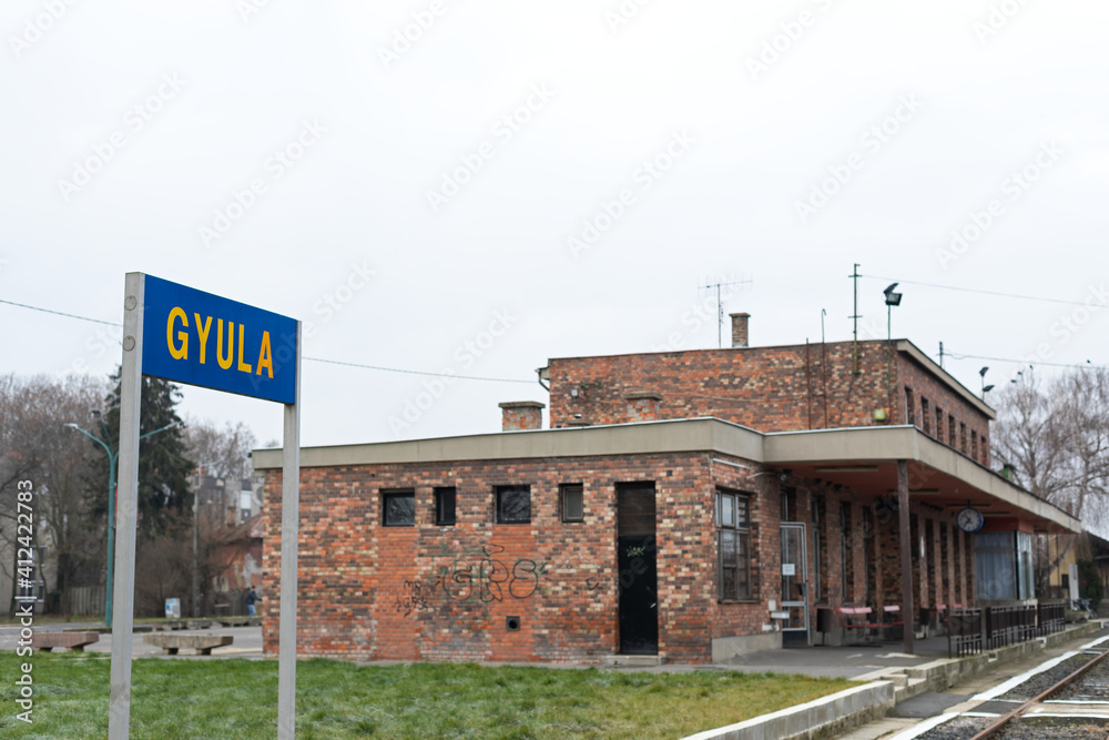 Obraz premium Gyula railway station
