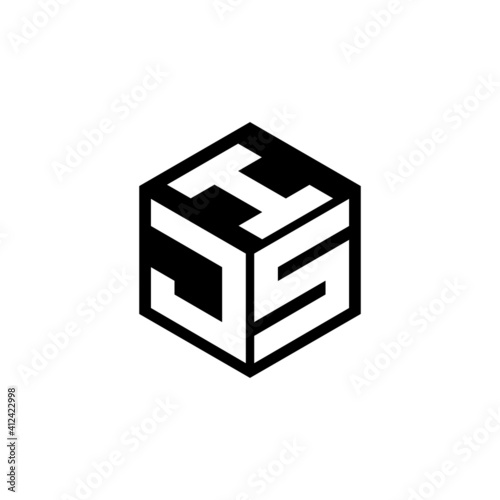 JSI letter logo design with white background in illustrator, cube logo, vector logo, modern alphabet font overlap style. calligraphy designs for logo, Poster, Invitation, etc.
