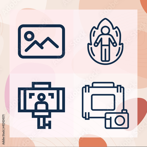Simple set of shoot related lineal icons