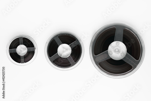 Three sizes of tape reel photo