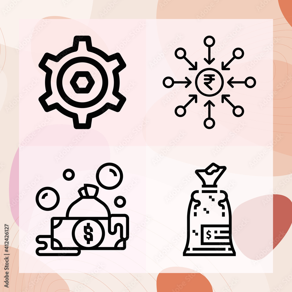 Simple set of administration related lineal icons
