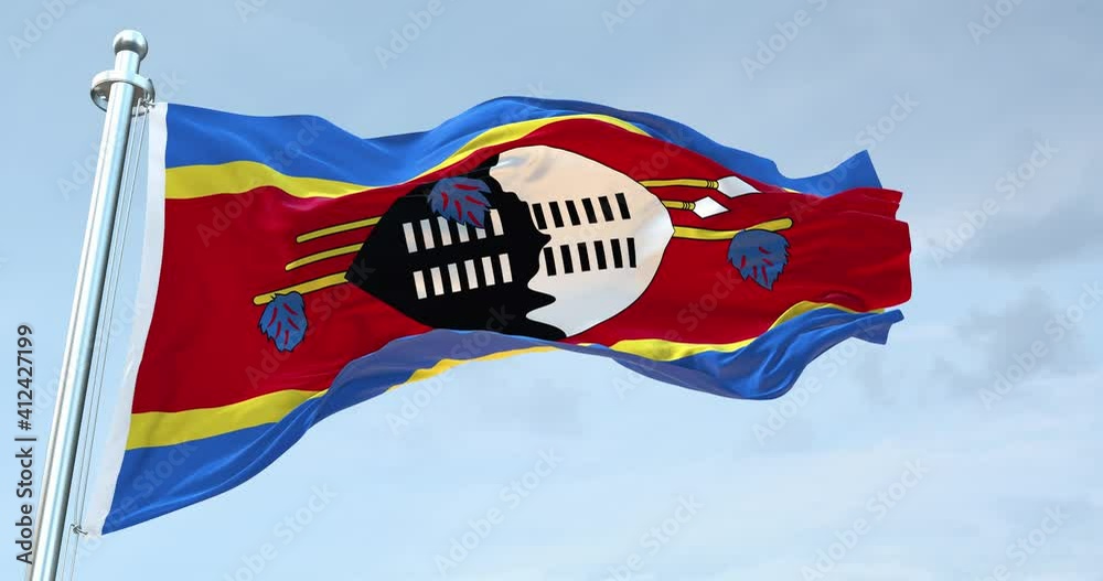 Swaziland flag 4k 