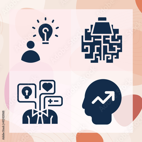 Simple set of rational related filled icons