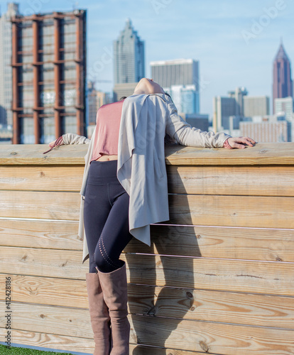 Female Model on Rooftop in Atlanta, GA