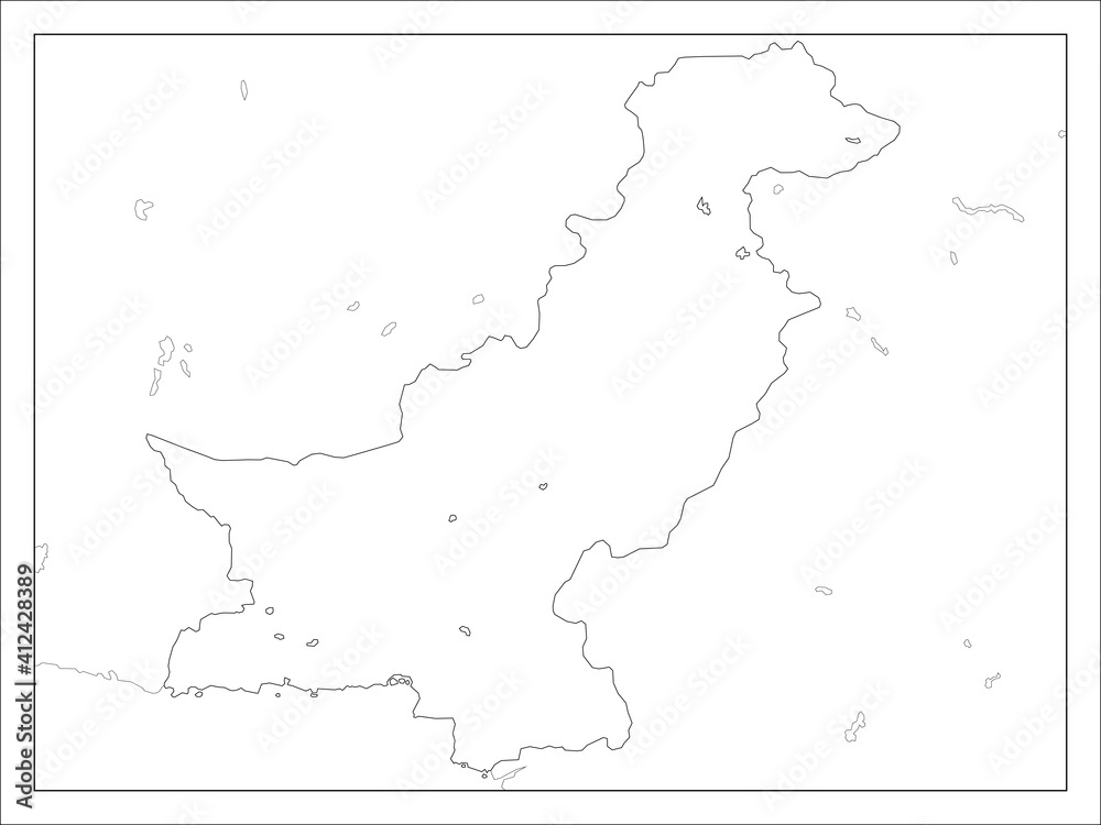 Naklejka premium パキスタンの地図