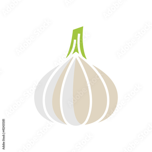 Garlic icon template vector isolated