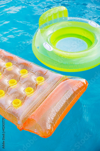 Swimming pool float and tube