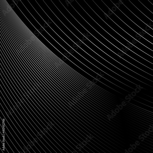 steel silver lines on a black background. metallic pattern. design modern luxury futuristic background vector illustration.