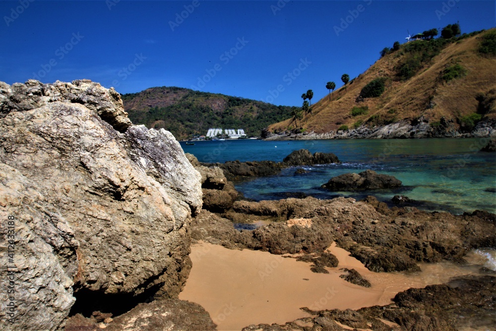 rocky coast of island