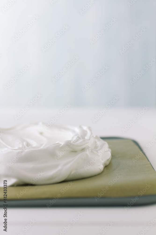 Unbaked Pavlova meringue Unbaked Pavlova meringue