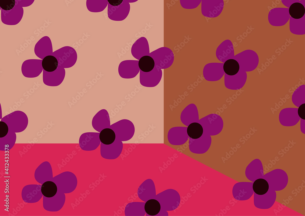 Pattern with flowers