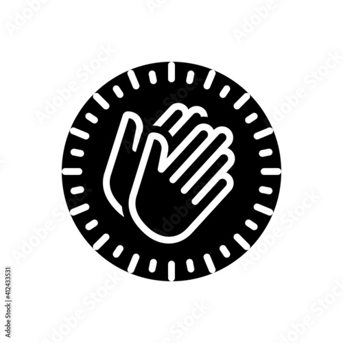 Black solid icon for appreciate
