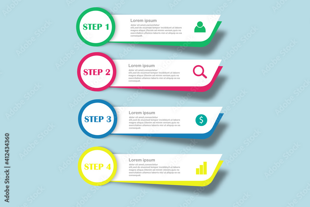 Vector infographics design template on the white background,diagram, annual report, web design. Business concept with 4 step, steps or processes. Vector infographics design template on the white background,diagram, annual report, web design. Business concept with 4 step, steps or processes.
