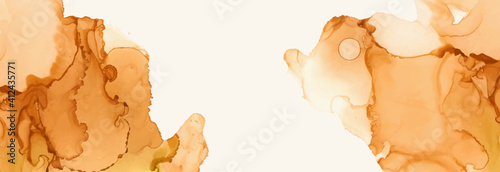 Alcohol ink vector texture banner. Fluid ink abstract background.